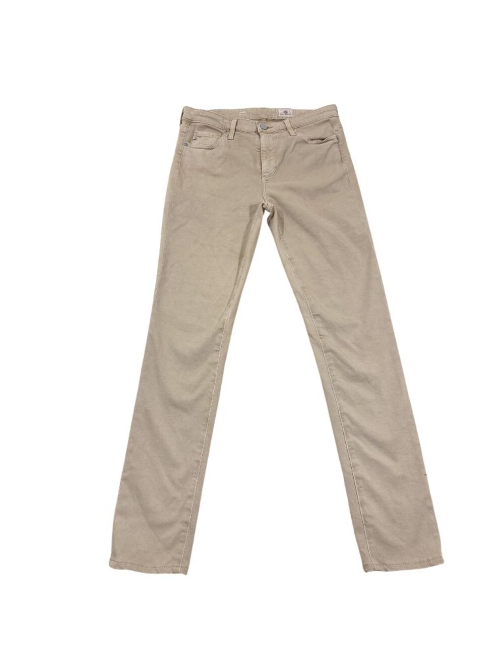 AG Adriano Goldschmied Women Beige Prima Cigarette Leg Jeans Size 27R